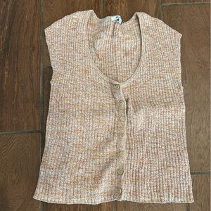 Madewell size S orange speckled shirt